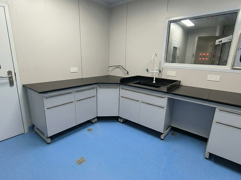 杭州化妆品研发实验室钢木实验台配套华巨升案例