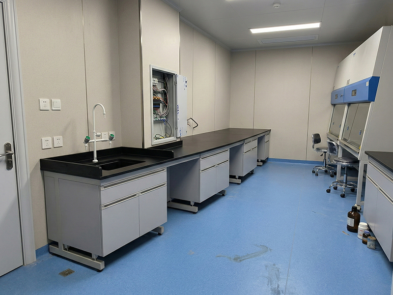 杭州化妆品研发实验室钢木实验台配套华巨升案例